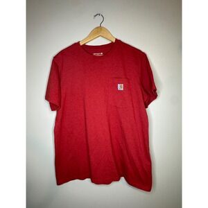 Carhartt Red Heather Loose Fit Pocket T-Shirt Short Sleeve Kids XL Women's XS/S